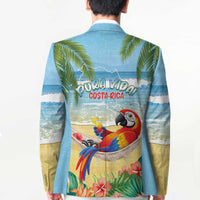 Pura Vida Costa Rica Blazer Chilling Scarlet Macaw Tropical Vibes - Wonder Print Shop