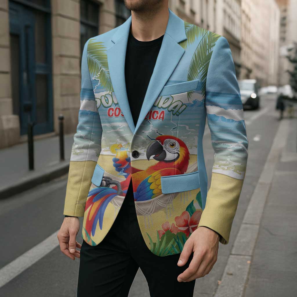 Pura Vida Costa Rica Blazer Chilling Scarlet Macaw Tropical Vibes - Wonder Print Shop