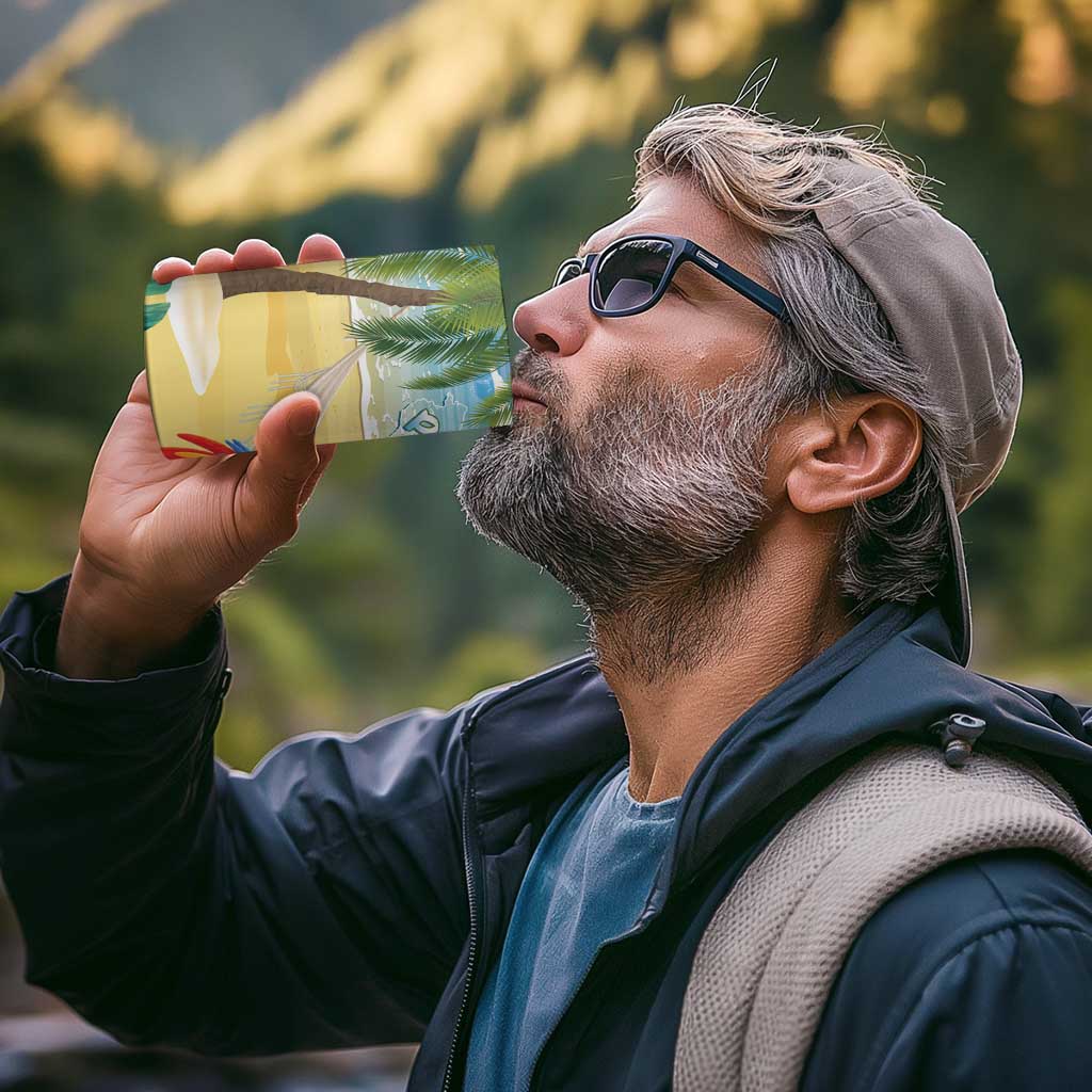 Pura Vida Costa Rica 4 in 1 Can Cooler Tumbler Chilling Scarlet Macaw Tropical Vibes - Wonder Print Shop