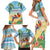 Pura Vida Costa Rica Family Matching Short Sleeve Bodycon Dress and Hawaiian Shirt Chilling Scarlet Macaw Tropical Vibes - Wonder Print Shop