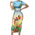 Pura Vida Costa Rica Family Matching Short Sleeve Bodycon Dress and Hawaiian Shirt Chilling Scarlet Macaw Tropical Vibes - Wonder Print Shop