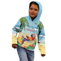 Pura Vida Costa Rica Kid Hoodie Chilling Scarlet Macaw Tropical Vibes - Wonder Print Shop