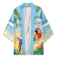 Pura Vida Costa Rica Kimono Chilling Scarlet Macaw Tropical Vibes - Wonder Print Shop