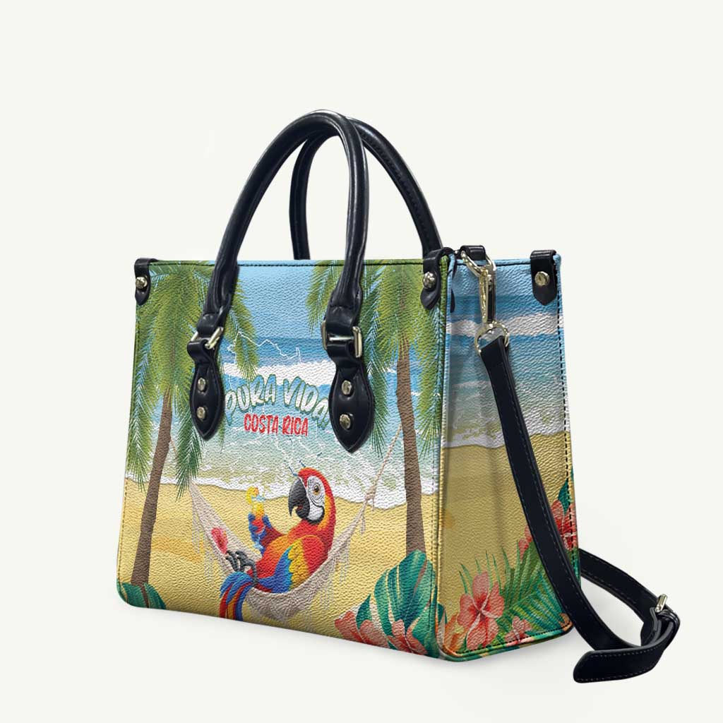 Pura Vida Costa Rica Leather Bag Chilling Scarlet Macaw Tropical Vibes - Wonder Print Shop