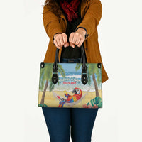 Pura Vida Costa Rica Leather Bag Chilling Scarlet Macaw Tropical Vibes - Wonder Print Shop