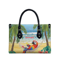 Pura Vida Costa Rica Leather Bag Chilling Scarlet Macaw Tropical Vibes - Wonder Print Shop