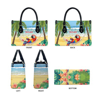 Pura Vida Costa Rica Leather Bag Chilling Scarlet Macaw Tropical Vibes - Wonder Print Shop