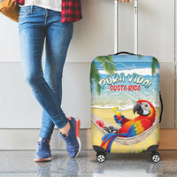Pura Vida Costa Rica Luggage Cover Chilling Scarlet Macaw Tropical Vibes - Wonder Print Shop