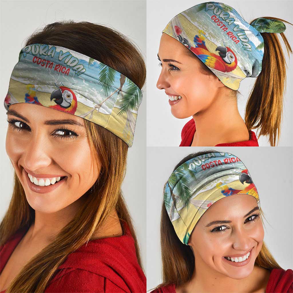 Pura Vida Costa Rica Neck Gaiter Chilling Scarlet Macaw Tropical Vibes - Wonder Print Shop