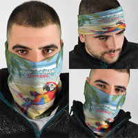 Pura Vida Costa Rica Neck Gaiter Chilling Scarlet Macaw Tropical Vibes - Wonder Print Shop