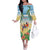 Pura Vida Costa Rica Off The Shoulder Long Sleeve Dress Chilling Scarlet Macaw Tropical Vibes - Wonder Print Shop