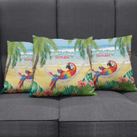 Pura Vida Costa Rica Pillow Cover Chilling Scarlet Macaw Tropical Vibes - Wonder Print Shop