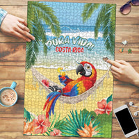 Pura Vida Costa Rica Puzzle Chilling Scarlet Macaw Tropical Vibes - Wonder Print Shop