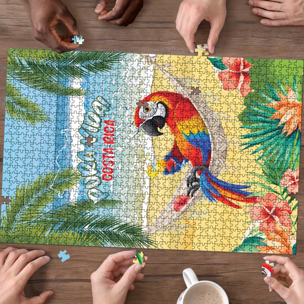 Pura Vida Costa Rica Puzzle Chilling Scarlet Macaw Tropical Vibes - Wonder Print Shop
