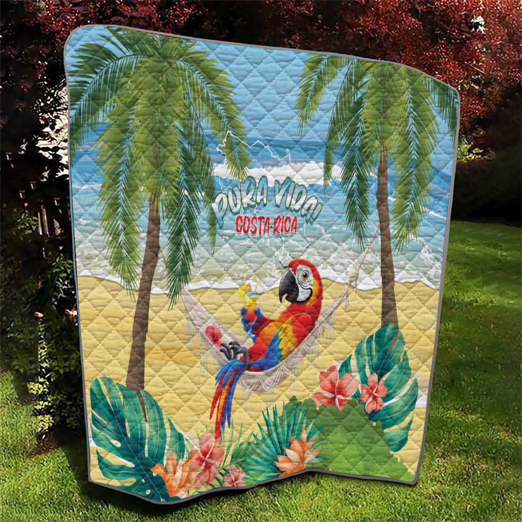 Pura Vida Costa Rica Quilt Chilling Scarlet Macaw Tropical Vibes - Wonder Print Shop