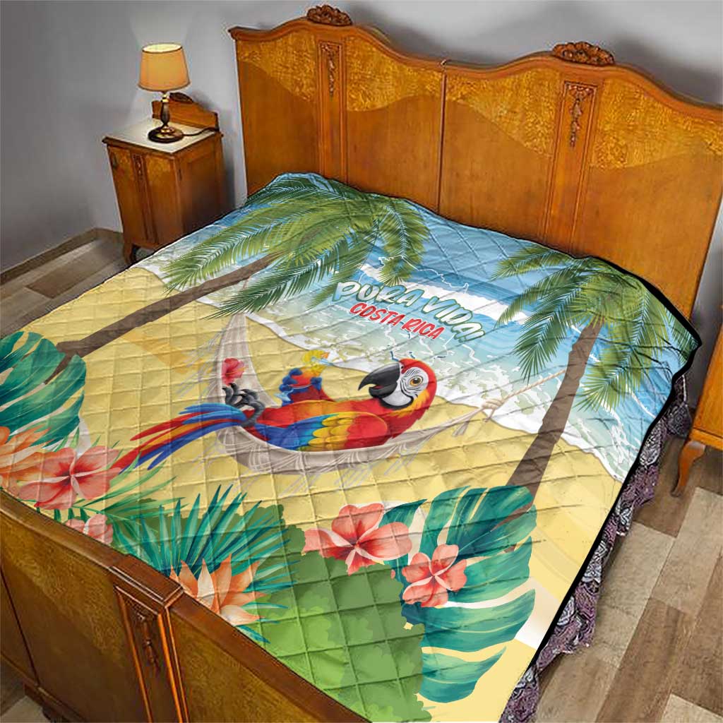 Pura Vida Costa Rica Quilt Chilling Scarlet Macaw Tropical Vibes - Wonder Print Shop