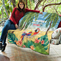 Pura Vida Costa Rica Quilt Chilling Scarlet Macaw Tropical Vibes - Wonder Print Shop