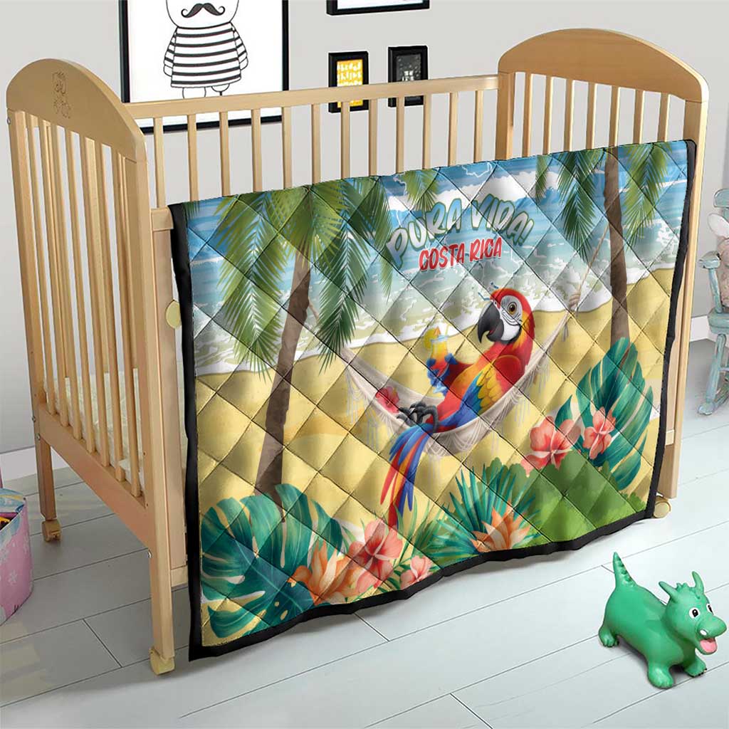 Pura Vida Costa Rica Quilt Chilling Scarlet Macaw Tropical Vibes - Wonder Print Shop