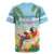 Pura Vida Costa Rica Rugby Jersey Chilling Scarlet Macaw Tropical Vibes - Wonder Print Shop