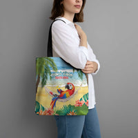 Pura Vida Costa Rica Tote Bag Chilling Scarlet Macaw Tropical Vibes - Wonder Print Shop