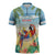 Pura Vida Costa Rica Zipper Polo Shirt Chilling Scarlet Macaw Tropical Vibes - Wonder Print Shop