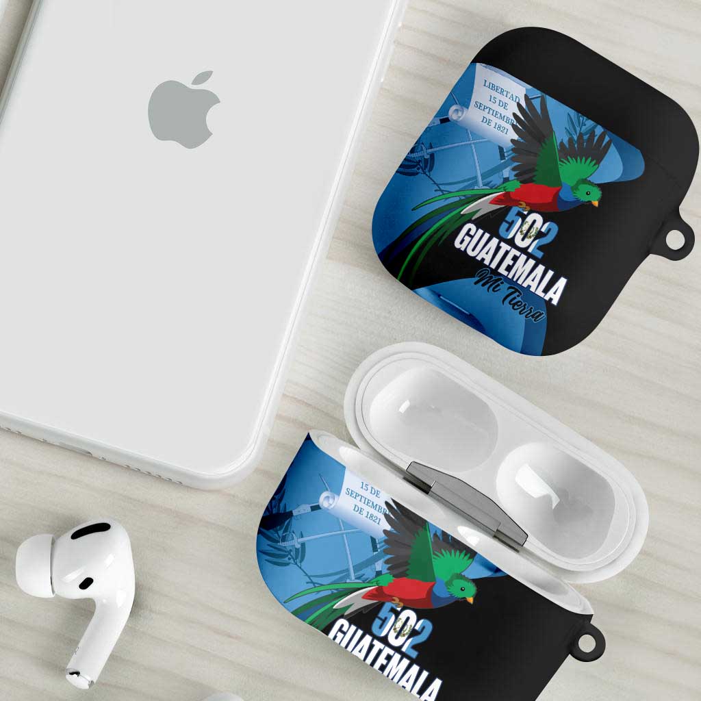 Guatemala Independence Day AirPods Case 502 Mi Tierra Resplendent Quetzal - Wonder Print Shop