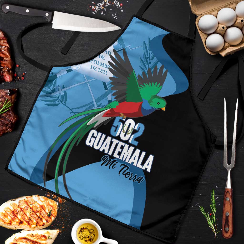 Guatemala Independence Day Apron 502 Mi Tierra Resplendent Quetzal - Wonder Print Shop