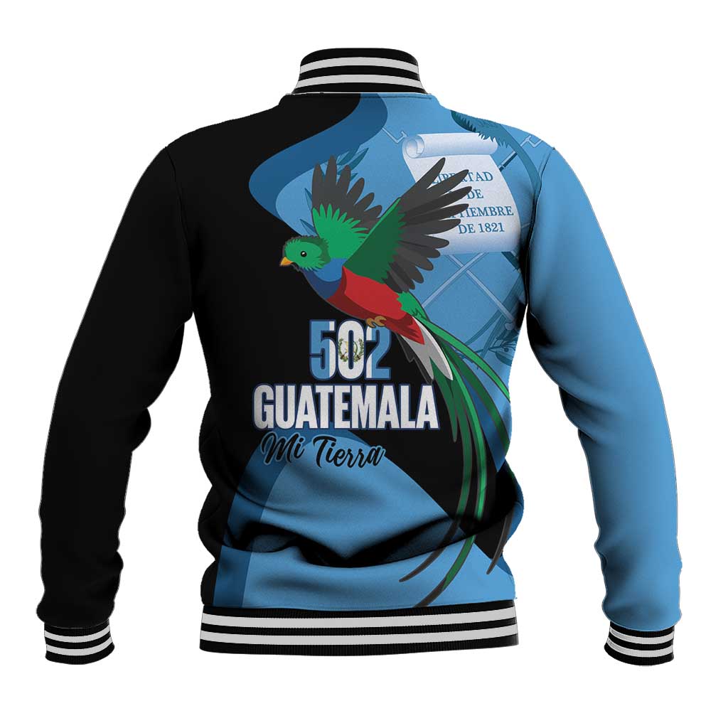 Guatemala Independence Day Baseball Jacket 502 Mi Tierra Resplendent Quetzal - Wonder Print Shop