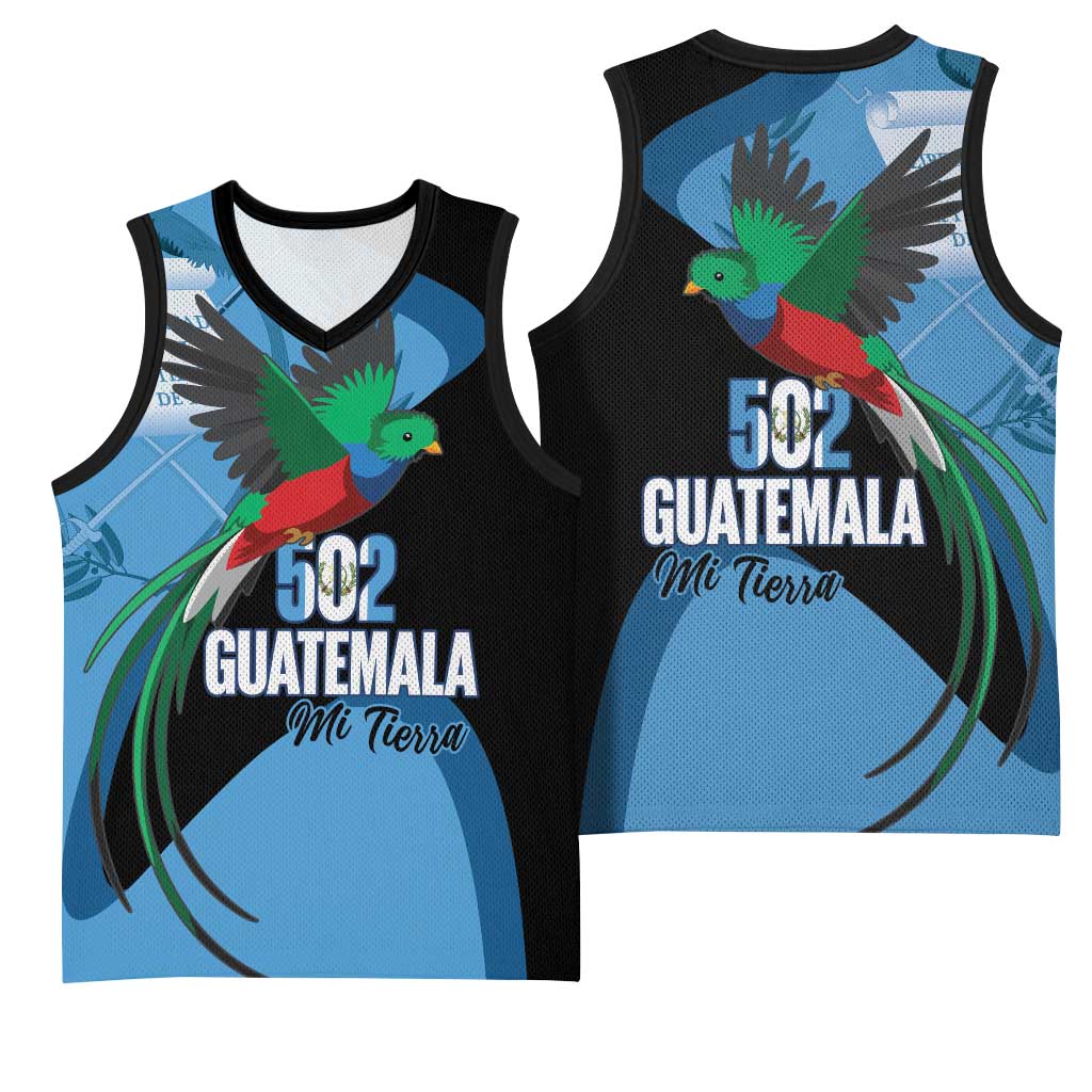 Guatemala Independence Day Basketball Jersey 502 Mi Tierra Resplendent Quetzal - Wonder Print Shop