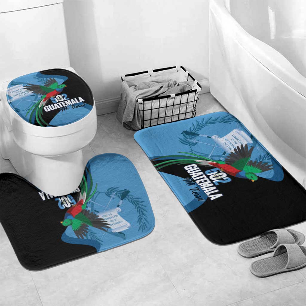 Guatemala Independence Day Bathroom Set 502 Mi Tierra Resplendent Quetzal - Wonder Print Shop
