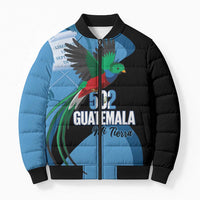Guatemala Independence Day Bomber Puffer Jacket 502 Mi Tierra Resplendent Quetzal - Wonder Print Shop
