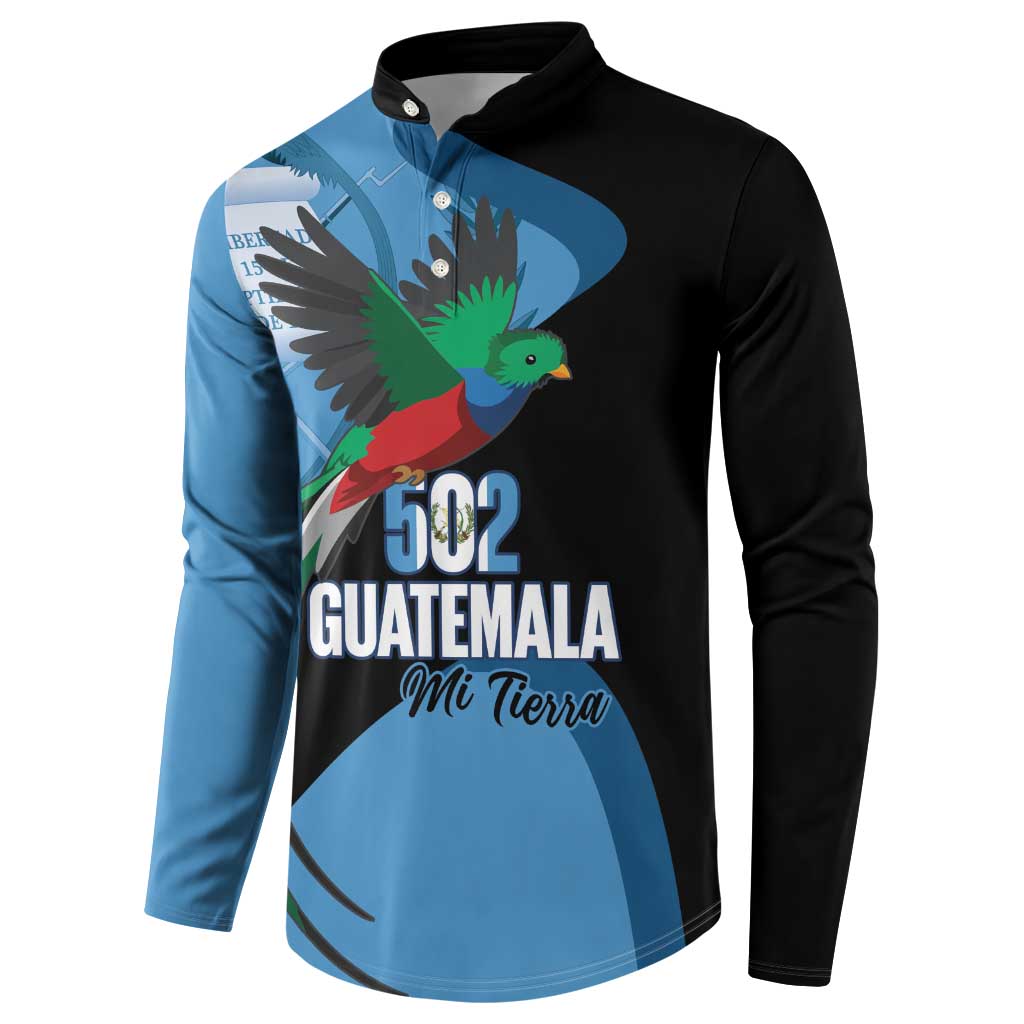 Guatemala Independence Day Button Sweatshirt 502 Mi Tierra Resplendent Quetzal - Wonder Print Shop