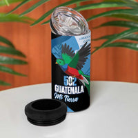 Guatemala Independence Day 4 in 1 Can Cooler Tumbler 502 Mi Tierra Resplendent Quetzal - Wonder Print Shop