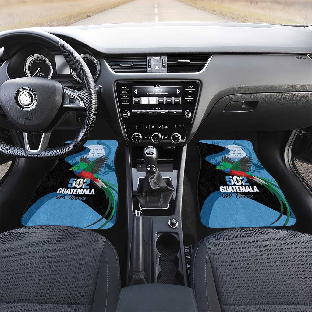 Guatemala Independence Day Car Mats 502 Mi Tierra Resplendent Quetzal - Wonder Print Shop