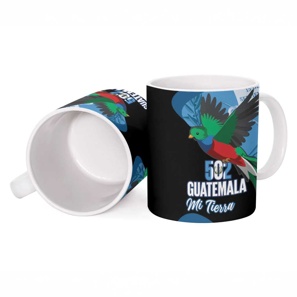 Guatemala Independence Day Ceramic Mug 502 Mi Tierra Resplendent Quetzal - Wonder Print Shop