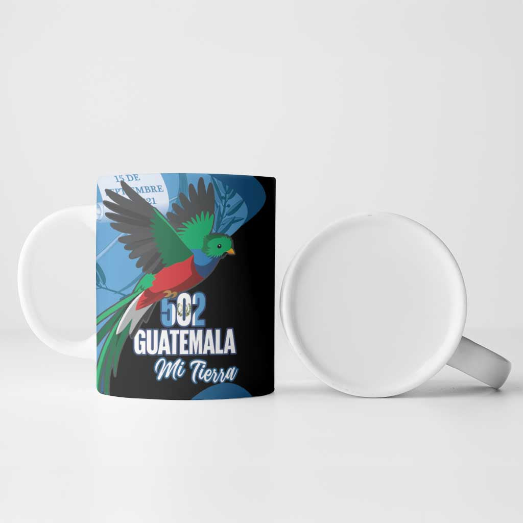 Guatemala Independence Day Ceramic Mug 502 Mi Tierra Resplendent Quetzal - Wonder Print Shop