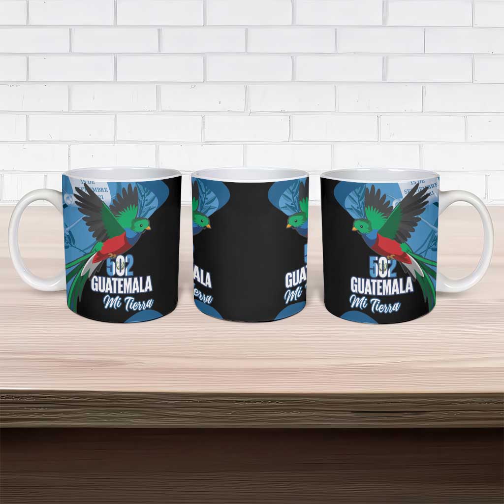 Guatemala Independence Day Ceramic Mug 502 Mi Tierra Resplendent Quetzal - Wonder Print Shop
