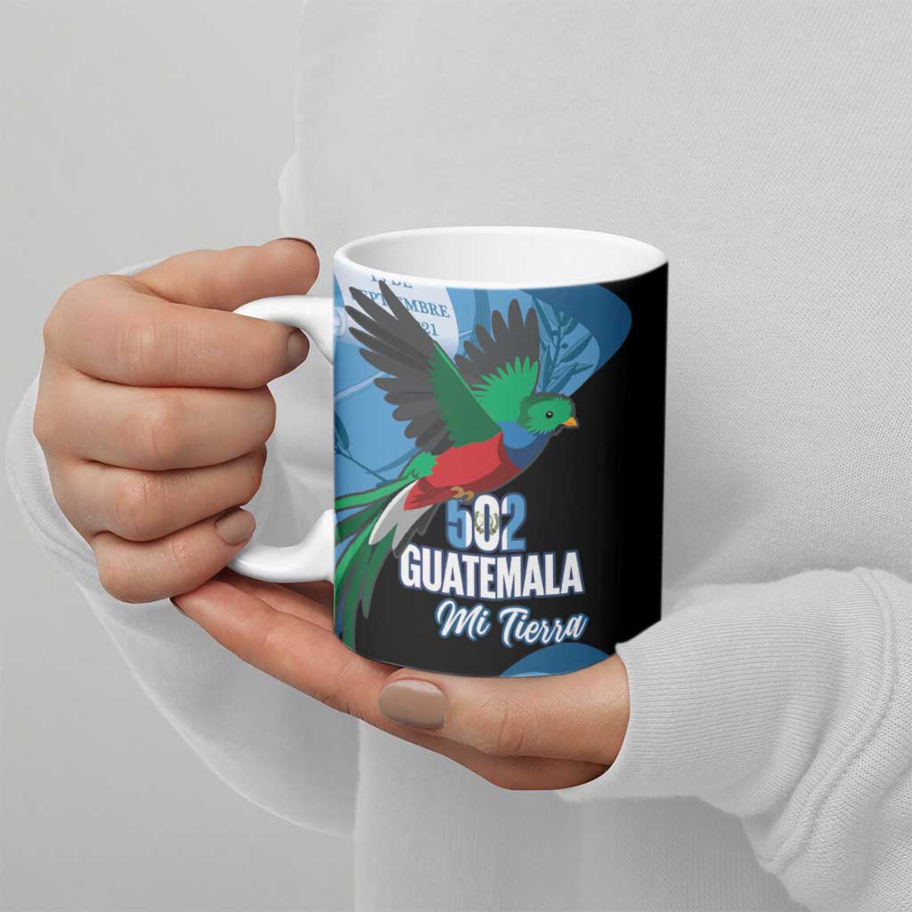 Guatemala Independence Day Ceramic Mug 502 Mi Tierra Resplendent Quetzal - Wonder Print Shop
