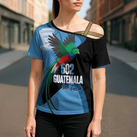 Guatemala Independence Day Cross Shoulder Shirt 502 Mi Tierra Resplendent Quetzal - Wonder Print Shop