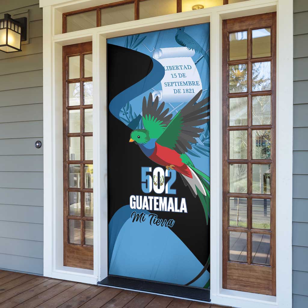 Guatemala Independence Day Door Cover 502 Mi Tierra Resplendent Quetzal - Wonder Print Shop