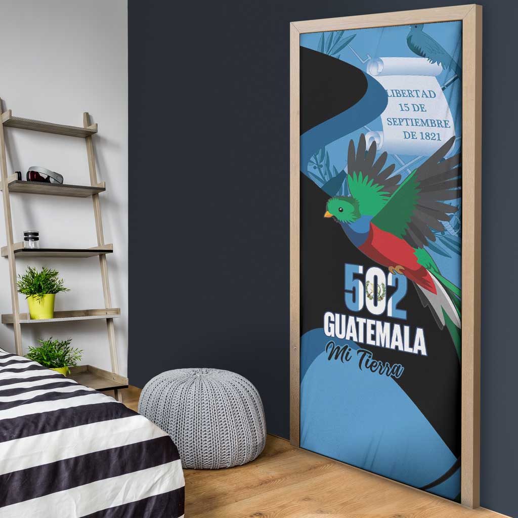Guatemala Independence Day Door Cover 502 Mi Tierra Resplendent Quetzal - Wonder Print Shop