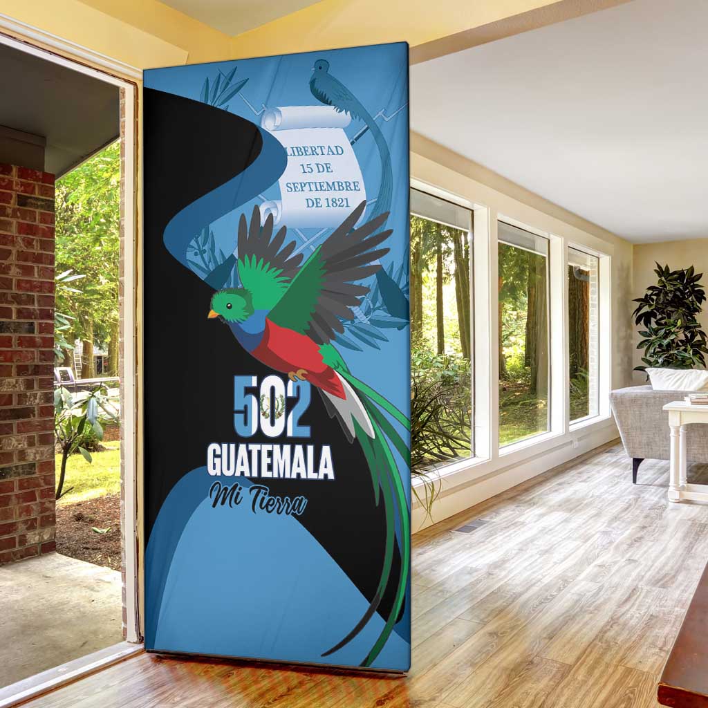 Guatemala Independence Day Door Cover 502 Mi Tierra Resplendent Quetzal - Wonder Print Shop