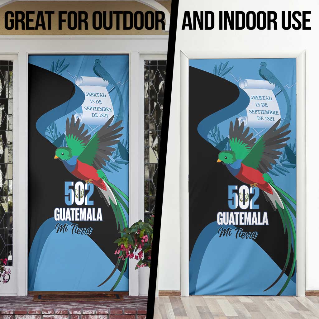 Guatemala Independence Day Door Cover 502 Mi Tierra Resplendent Quetzal - Wonder Print Shop