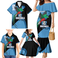 Guatemala Independence Day Family Matching Mermaid Dress and Hawaiian Shirt 502 Mi Tierra Resplendent Quetzal - Wonder Print Shop