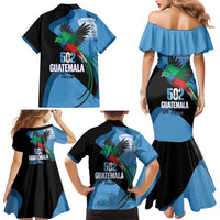 Guatemala Independence Day Family Matching Mermaid Dress and Hawaiian Shirt 502 Mi Tierra Resplendent Quetzal - Wonder Print Shop