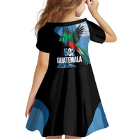 Guatemala Independence Day Family Matching Off Shoulder Maxi Dress and Hawaiian Shirt 502 Mi Tierra Resplendent Quetzal - Wonder Print Shop