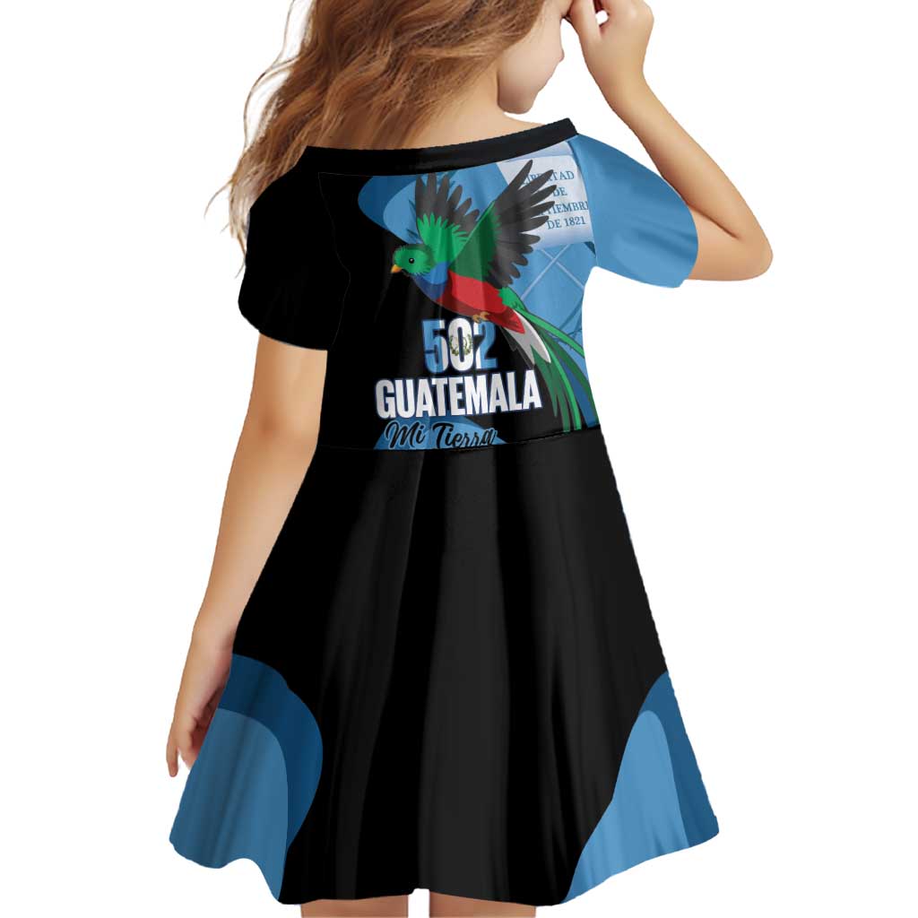 Guatemala Independence Day Family Matching Off Shoulder Short Dress and Hawaiian Shirt 502 Mi Tierra Resplendent Quetzal - Wonder Print Shop