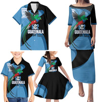 Guatemala Independence Day Family Matching Puletasi and Hawaiian Shirt 502 Mi Tierra Resplendent Quetzal - Wonder Print Shop