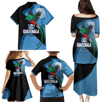 Guatemala Independence Day Family Matching Puletasi and Hawaiian Shirt 502 Mi Tierra Resplendent Quetzal - Wonder Print Shop