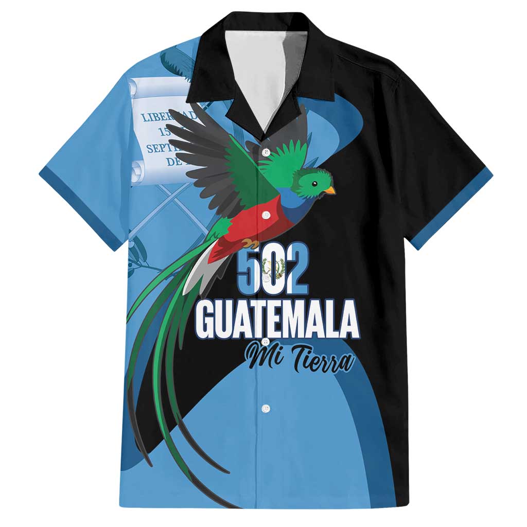 Guatemala Independence Day Family Matching Short Sleeve Bodycon Dress and Hawaiian Shirt 502 Mi Tierra Resplendent Quetzal - Wonder Print Shop